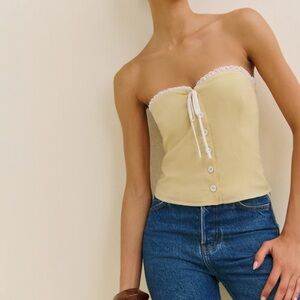 Reformation “Dalia” strapless top